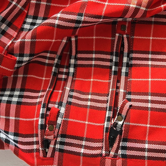 Surfanic | Stunner Red Plaid Tartan Snow Pants Unisex - Picture 7 of 13